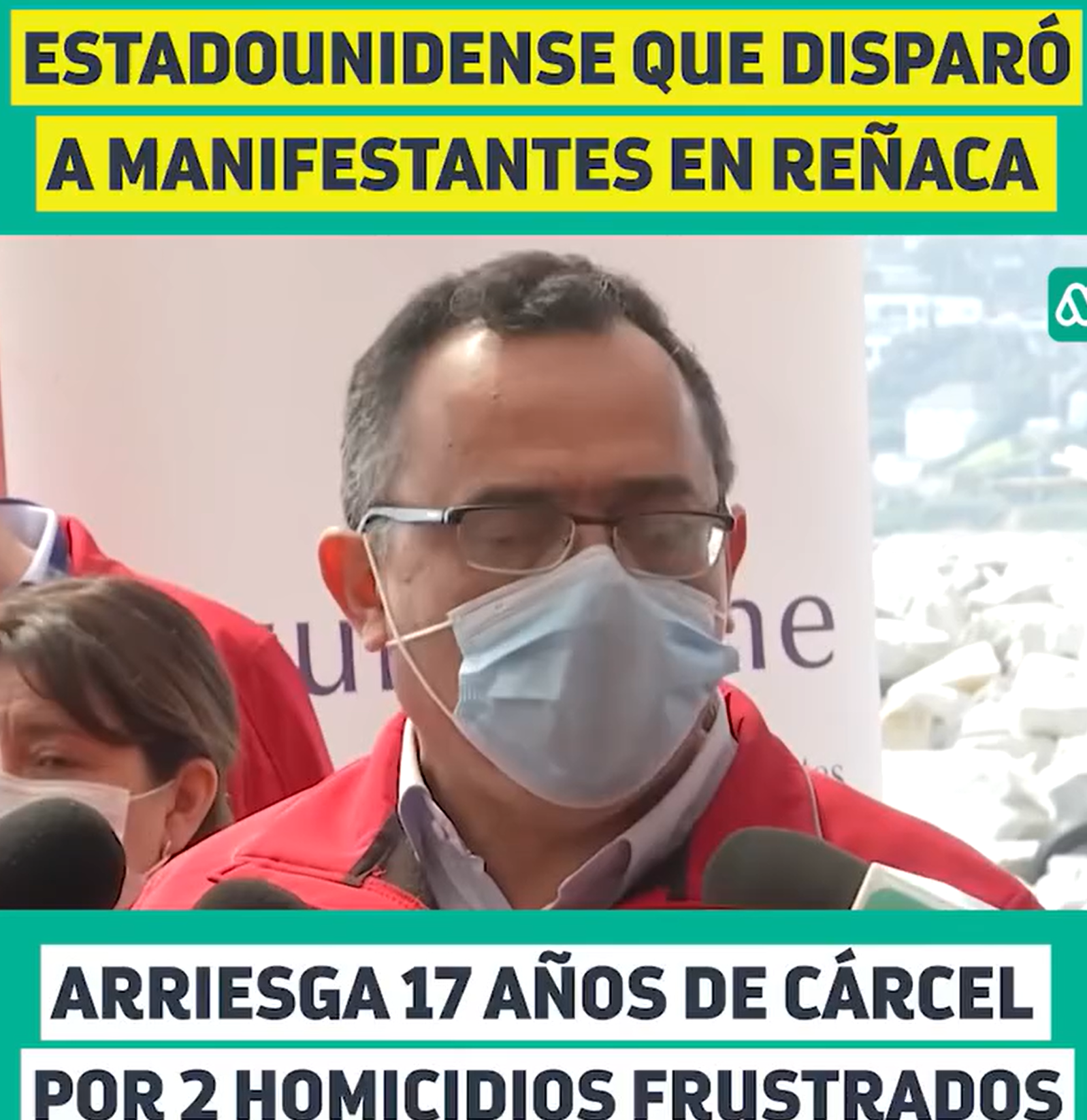Gobernador regional Jorge Martinez declara a John Cobin peligro para la sociedad por disparar a personas (1:47) en foto 2020, donde el timestamp (1:47) se refiere al video número 44 (Fiscal acusa a John Cobin) en la sección de videos