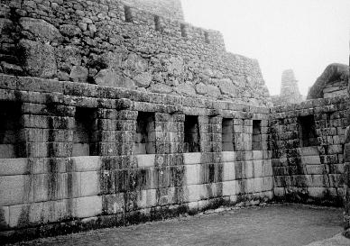 Pagan temple in Machu Picchu, Per� (a three hour train and bus ride from Cusco, Per�), the most holy place for the Incan people