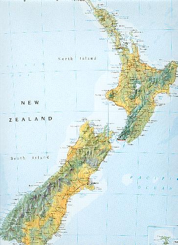 Map of New Zealand
