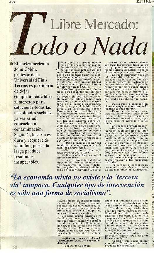 El Mercurio Interview 1999a