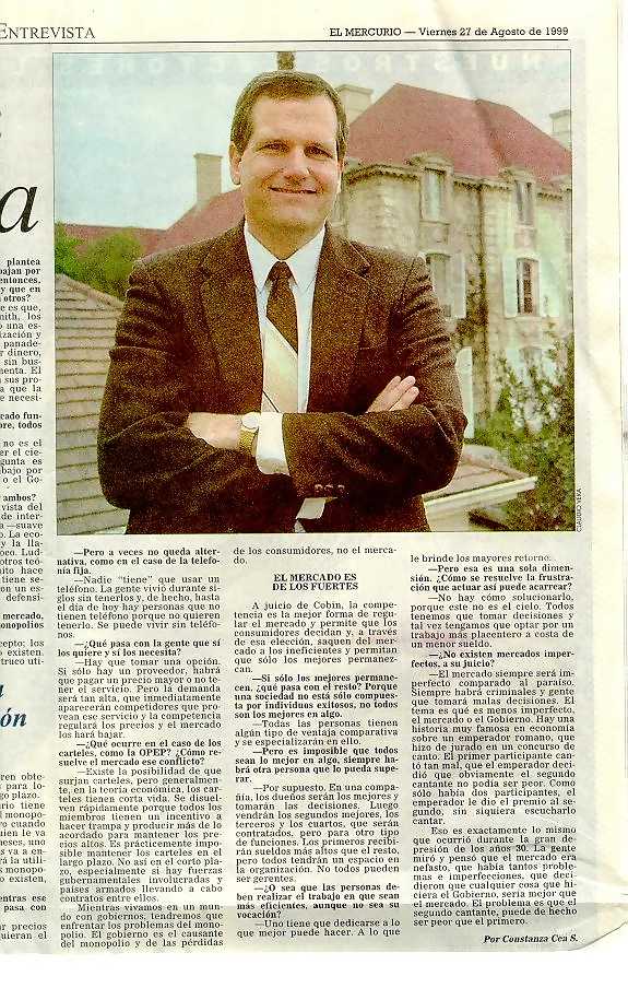 El Mercurio Interview 1999b