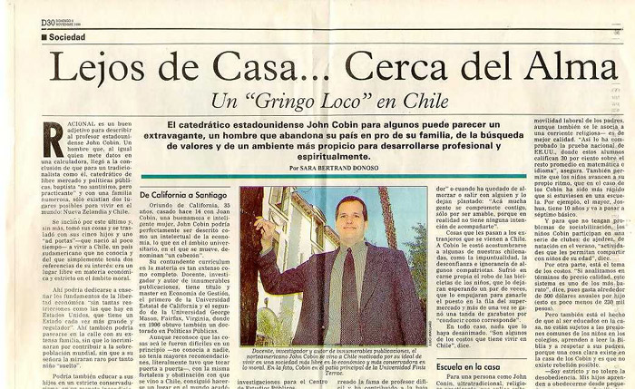 El Mercurio Interview 1998a
