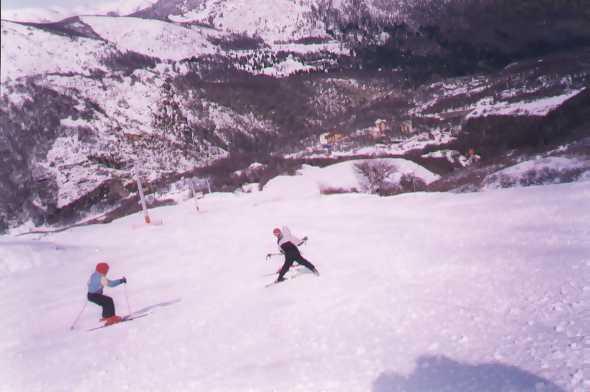 Joshua and Daniel skiing in Termas de Chillan (July 1998)