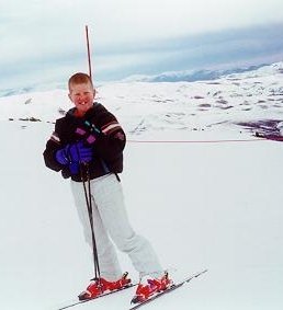 David skiing in Valle Nevado (August 1999)