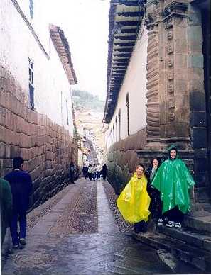 Daniel, Giulia (our cousin) and Joshua in Cusco, Peru (Feb. 2000)