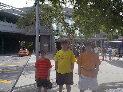 Joshua, David and Daniel at Universal Studios in Orlando, Florida