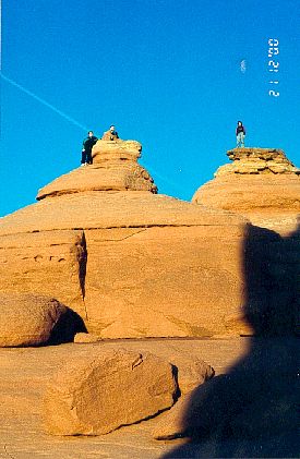 Joshua, Matthew, and Daniel in Arches National Park near the delicate arch (November 20, 2000)