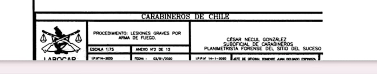 Firma del documento LABOCAR, César Necul González, Suboficial de Carabineros